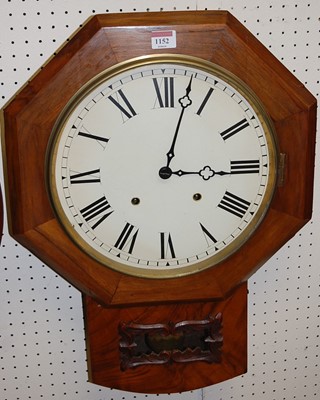 Lot 1152 - A mid-Victorian figured walnut octagonal...
