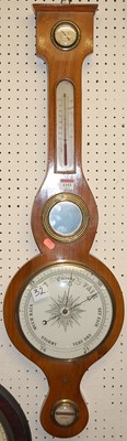 Lot 1153 - A 19th century mahogany four dial wheel...