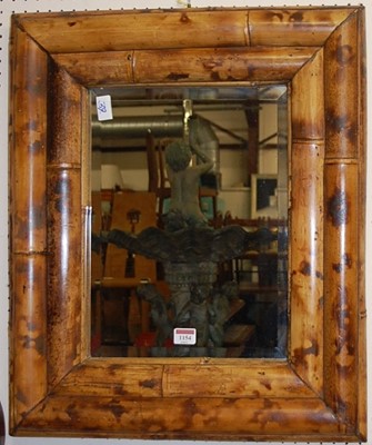Lot 1154 - An early 20th century bamboo cushion framed...