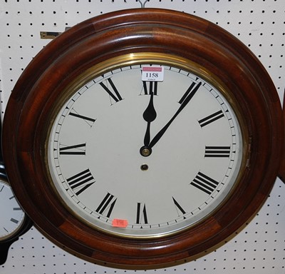 Lot 1158 - A contemporary mahogany circular wall clock,...