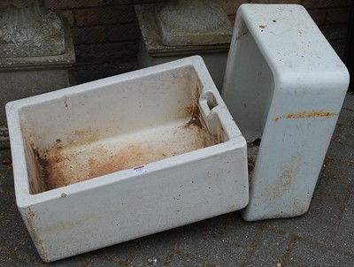 Lot 1161 - Two early 20th century white glazed stoneware...