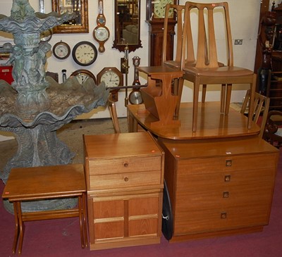 Lot 1166 - A collection of 1970s teak furniture, to...