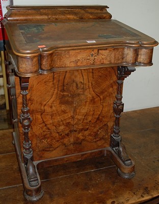 Lot 1171 - A mid-Victorian figured walnut and floral...
