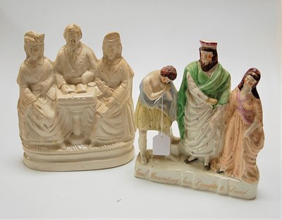 Lot 8 - A large Victorian Staffordshire creamware...
