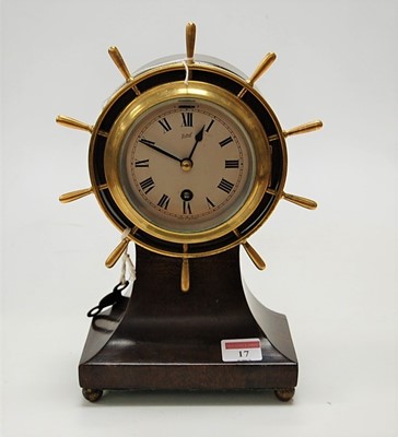 Lot 17 - A Sestrel mahogany cased ships wheel balloon...
