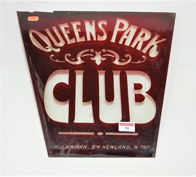 Lot 20 - A circa 1900 acid etched internal glass window...