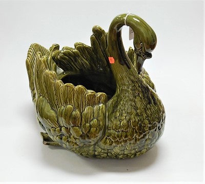 Lot 23 - A continental Majolica glazed earthenware...