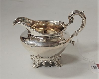 Lot 239 - An early Victorian silver cream jug, having...