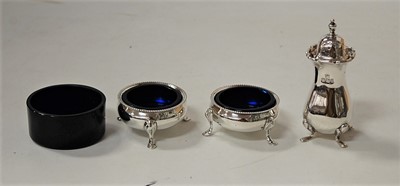Lot 247 - A pair of Edwardian silver table salts, with...