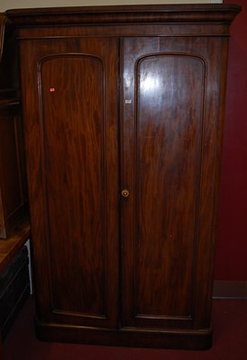 Lot 1190 - A mid-Victorian mahogany round cornered double...