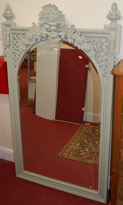 Lot 1198 - A large contemporary grey painted arched and...