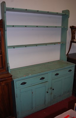 Lot 1204 - A Victorian and later painted pine kitchen...