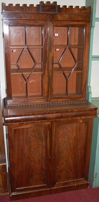Lot 1205 - A William IV mahogany and flame mahogany...