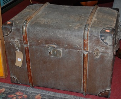 Lot 1215 - An early 20th century canvas clad, wood, metal...