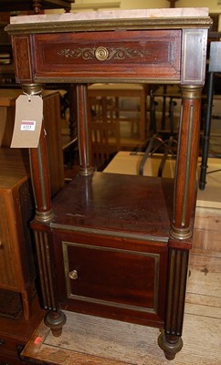 Lot 1223 - A late 19th century French mahogany, brass...