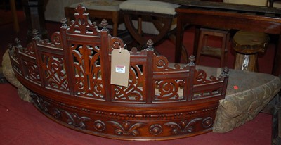 Lot 1270 - A circa 1900 carved and pierced walnut...
