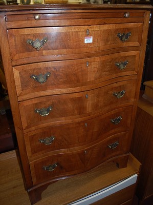 Lot 1272 - A circa 1900 figured walnut and crossbanded...