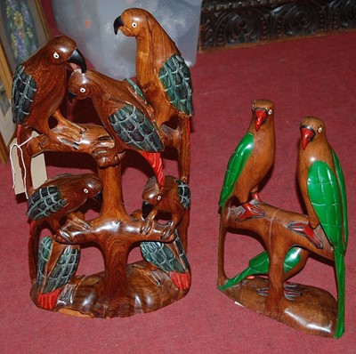 Lot 1279 - Two contemporary African carved hardwood...