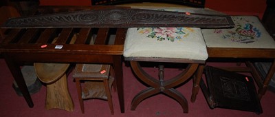 Lot 1290 - Occasional furniture, to include; mahogany...