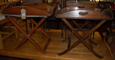 Lot 1291 - Two contemporary mahogany and flush hinged...