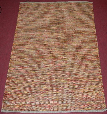 Lot 1305 - A contemporary hessian and coloured string...
