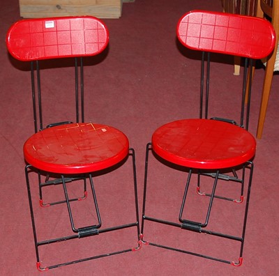Lot 1311 - A set of four contemporary Italian red...