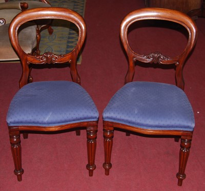 Lot 1320 - A set of six Victorian style mahogany balloon...