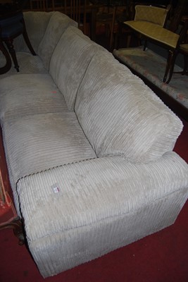 Lot 1321 - A large contemporary grey fabric upholstered...
