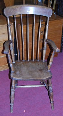 Lot 1322 - An early 20th century elm and beech stickback...