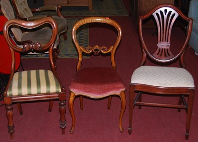 Lot 1327 - A Victorian mahogany balloon back single...