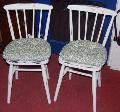Lot 1333 - A set of four contemporary white painted...