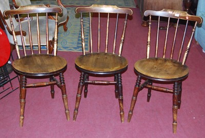 Lot 1334 - A set of three early 20th century fruitwood...