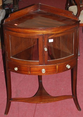 Lot 1354 - A 19th century mahogany ledgeback double door...