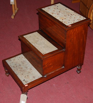 Lot 1361 - A Victorian mahogany step commode, having...