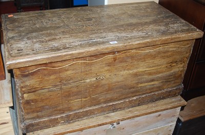 Lot 1362 - A rustic scrumble-finished pine hinge topped...