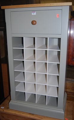 Lot 1367 - A contemporary light oak and grey painted...