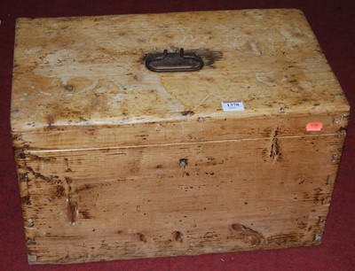 Lot 1378 - A 19th century rustic pine hinge topped table...
