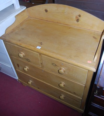Lot 1382 - A Victorian pine three-quarter gallery backed...