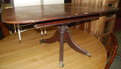 Lot 1409 - A 19th century mahogany round cornered...