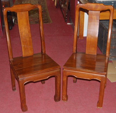 Lot 1411 - A set of six contemporary Chinese hardwood...