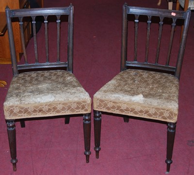 Lot 1414 - A set of four 19th century mahogany dining...