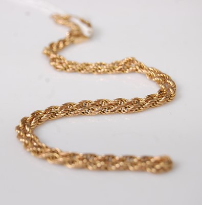 Lot 367 - A modern 9ct gold ropetwist necklace, 10.3g (a/f)