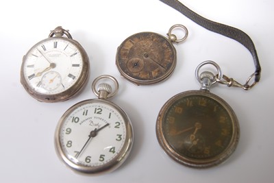 Lot 398 - A gent's silver cased open faced pocket watch '...