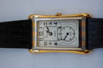 Lot 402 - A gent's Asprey two-tone cased quartz tank...