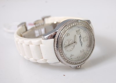 Lot 404 - Thames Sabo - a lady's quartz wristwatch on...