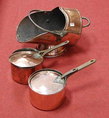 Lot 97 - An early 20th century copper helmet shaped...