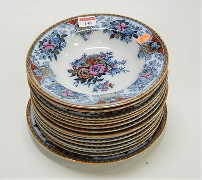 Lot 146 - A collection of Victorian Pinder Bourne & Co...