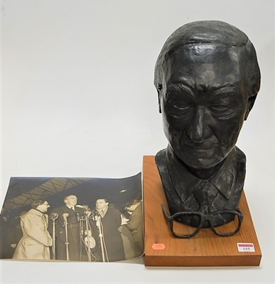 Lot 155 - A mixed media cast portrait bust of a...