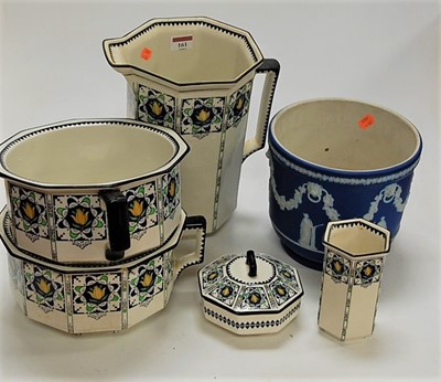 Lot 161 - An Art Deco Cauldon China part toilet set, to...