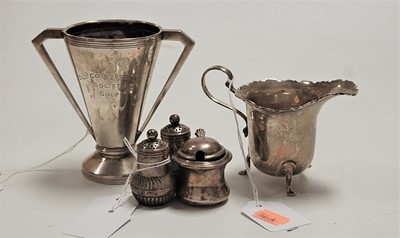 Lot 282 - An Art Deco silver twin handled trophy cup, of...